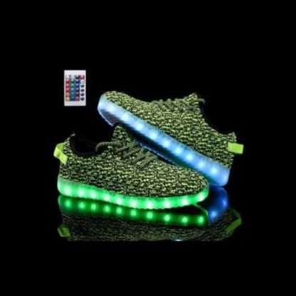 led shoes green trainer remote