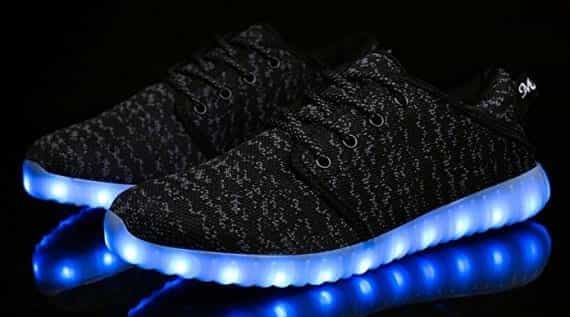 Led Shoes Men Black Canvas - Image 2