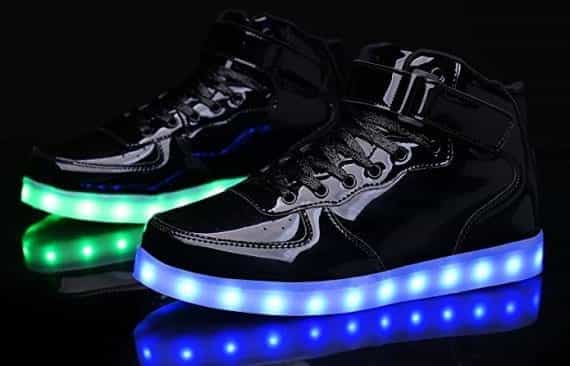 Led Shoes Men Black High Top Platinum Remote - Image 2