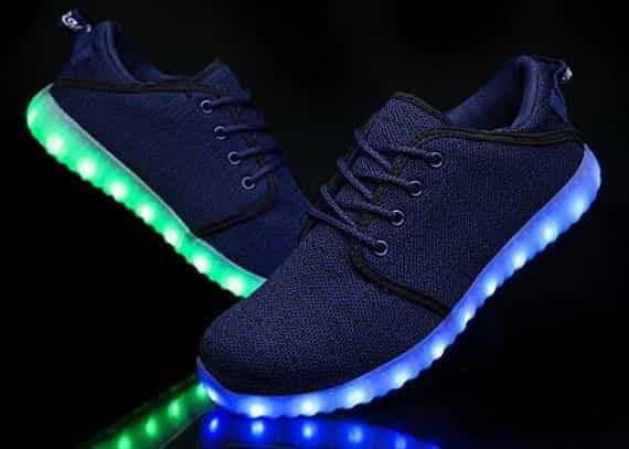 Led Shoes Blue Kids Canvas Remote - Image 2