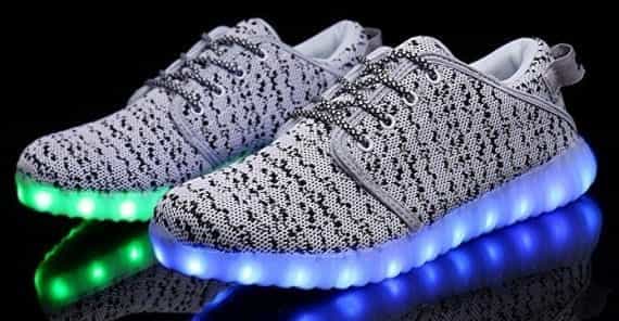 Led Shoes Men Gray Canvas - Image 2