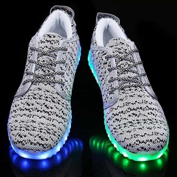 Led Shoes Men Gray Canvas - Image 3