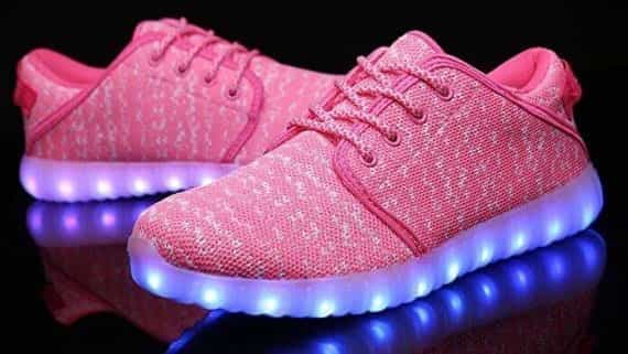Led Shoes Pink Kids Canvas Remote - Image 2