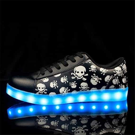 Led Shoes Black Kids Skulls - Image 2
