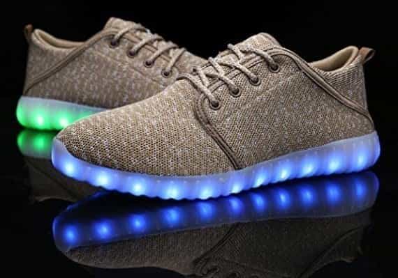 Led Shoes Beige Women Canvas Remote - Image 2