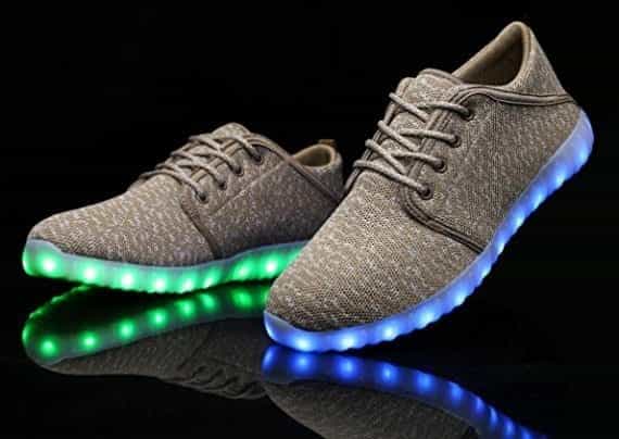 Led Shoes Beige Women Canvas Remote