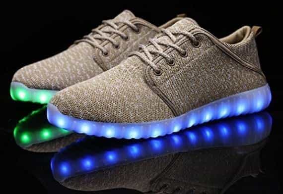 Led Shoes Beige Women Canvas Remote - Image 3