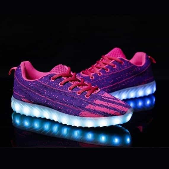 Led Shoes Kids Pink Stripes Remote - Image 2