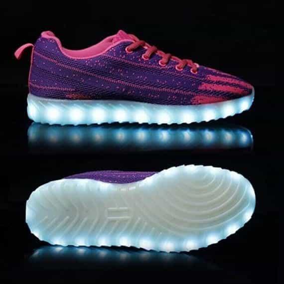 Led Shoes Kids Pink Stripes Remote - Image 3
