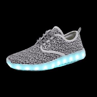 Led Shoes Gray Kids Fly Knit