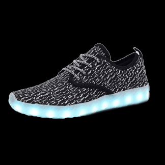 Led Shoes Black Men Fly Knit