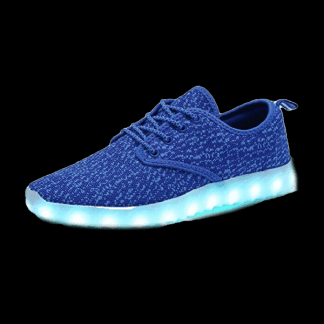 Led Shoes Blue Men Fly Knit
