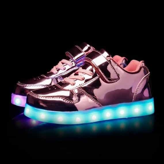 Led Shoes Kids Pink Platinum Strap - Image 3