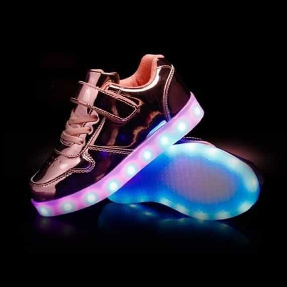 Led Shoes Kids Pink Platinum Strap - Image 2