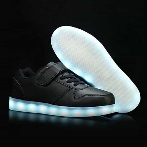 Led Shoes Kids Black Platinum Strap - Image 2