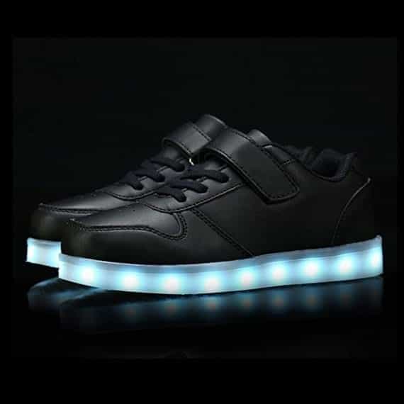 Led Shoes Kids Black Platinum Strap - Image 3