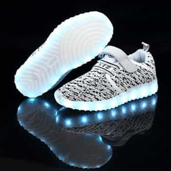 Led Shoes Gray Kids Trainer Straps