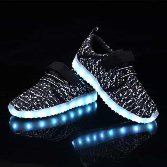 Led Shoes Black Kids Trainer Straps - Image 3