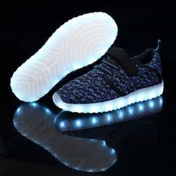 Led Shoes Blue Kids Trainer Straps