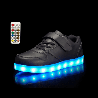 Led Shoes Kids Black Platinum Strap