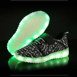 Led Shoes Kids Trainer Black Camo
