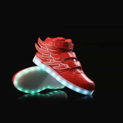 Bright Wings LED Shoes Kids Red Remote - Image 3