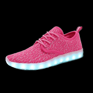 Led Shoes Pink Kids Fly Knit