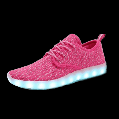 Led Shoes Pink Kids Fly Knit
