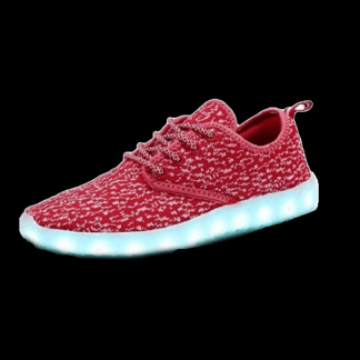 Led Shoes Red Men Fly Knit