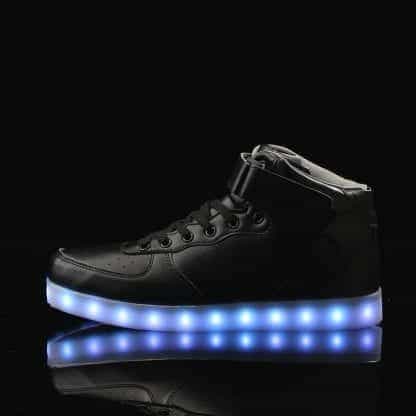 LED Shoes Mens Black High Top - Image 4