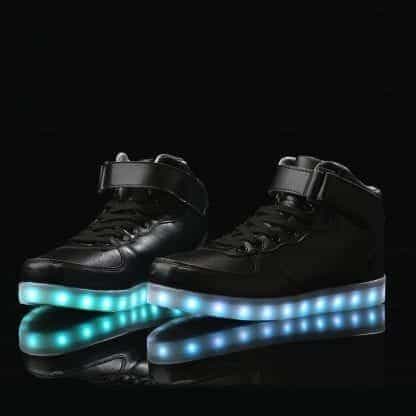 LED Shoes Mens Black High Top - Image 5