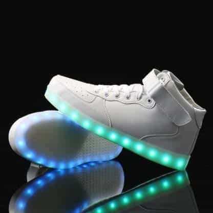 LED Shoes Mens White High Top - Image 3