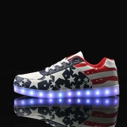 LED Shoes Mens American Flag Low Top - Image 2