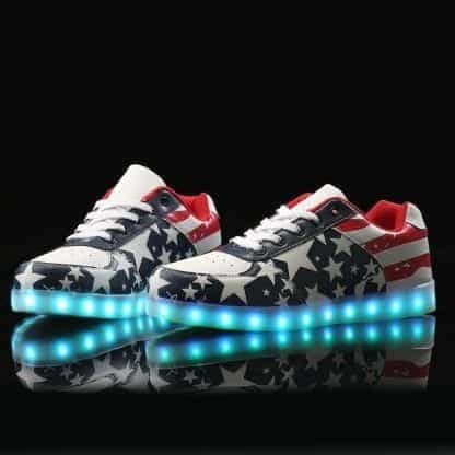 LED Shoes Mens American Flag Low Top - Image 3