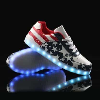 LED Shoes Mens American Flag Low Top - Image 5