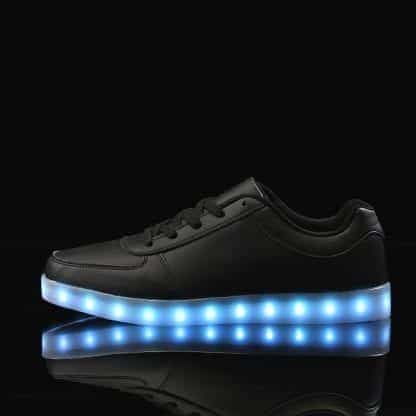 LED Shoes Mens Black Low Top Remote - Image 2