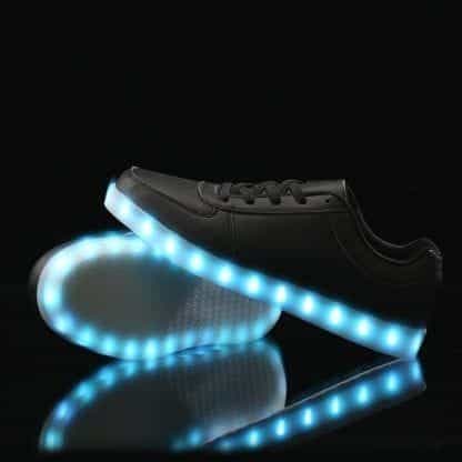LED Shoes Mens Black Low Top Remote - Image 4