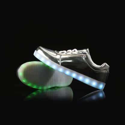 LED Shoes Mens Silver Low Top - Image 2