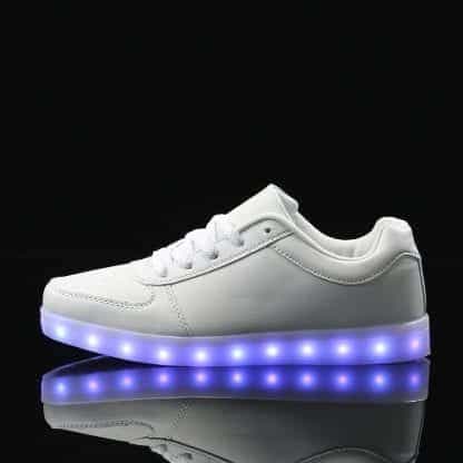 LED Shoes Mens White Low Top Remote - Image 5