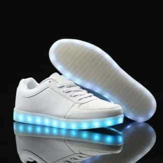 LED Shoes Women White Low Top