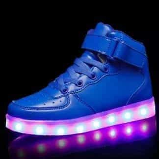 LED Shoes Mens Blue High Top