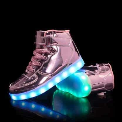 Led Shoes Women Pink High Top Platinum Remote - Image 2