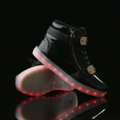 Led Shoes Black Men Buckle - Image 6
