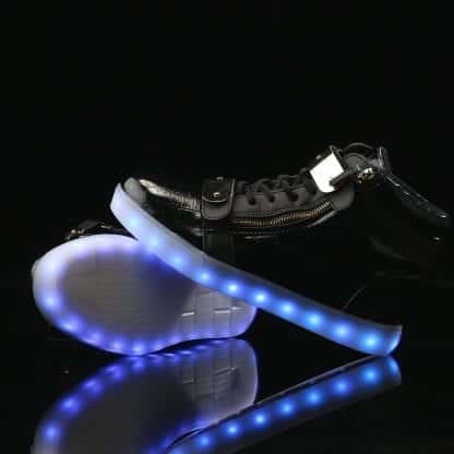 Led Shoes Black Men Buckle - Image 5