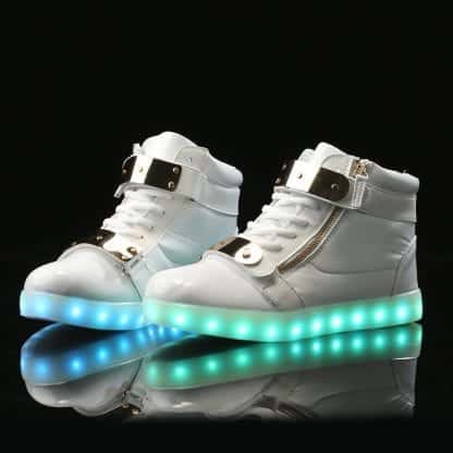 Led Shoes White Kids Buckle - Image 5