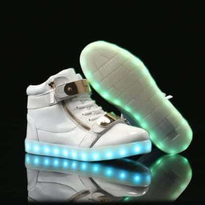 Led Shoes White Kids Buckle - Image 4