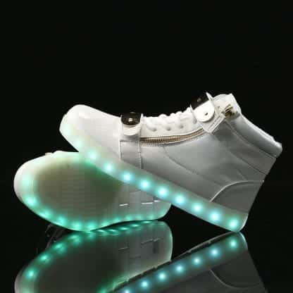 Led Shoes White Kids Buckle - Image 3