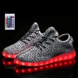 LED Light Up Trainers Mens Gray