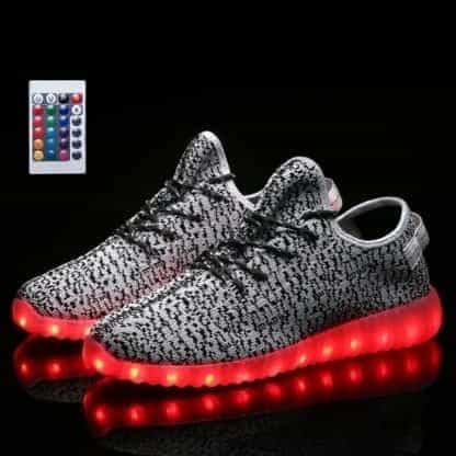 LED Light Up Trainers Women Gray