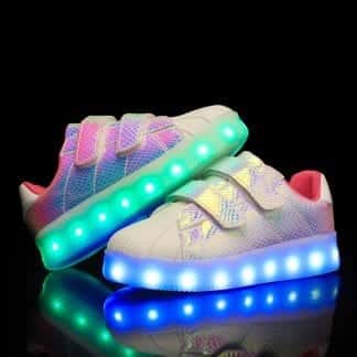 LED Shoes Kids Rainbow Straps